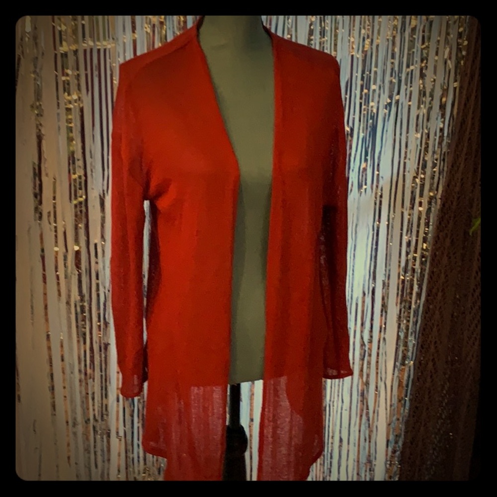 Rusty pumpkin orange cardigan
